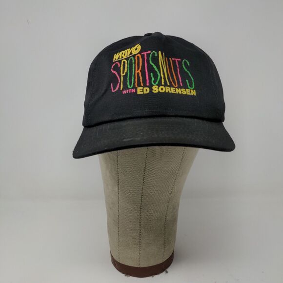 WRTV6 Mens Vintage Sportsnuts With Ed Sorensen Hat Black Adjustable Snapback - Picture 2 of 11